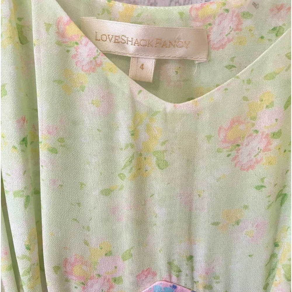 LoveShackFancy Angie Maxi Dress Fuji Sunrise Size 4 - Picture 6 of 7